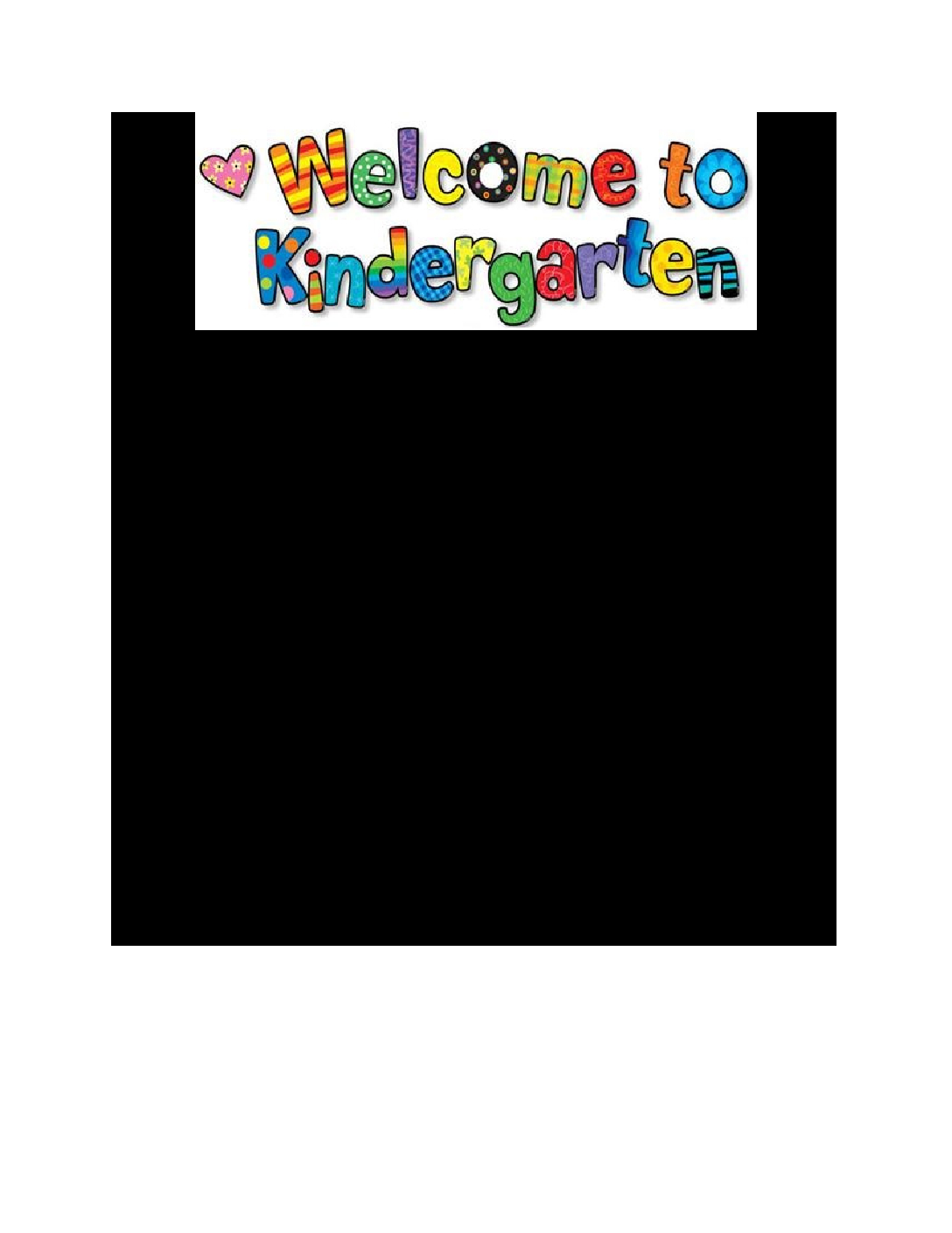 Kindergarten Summer Packet - St. Pius X School